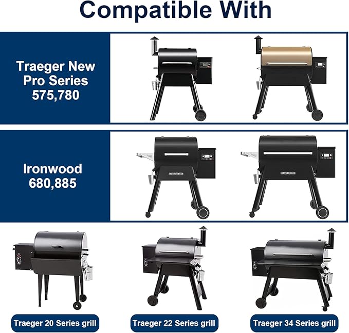 HDW152 Grease Bucket with 15 Pack BAC407 Grease Bucket Liner for Traeger Grills,Drip Liner Drip Pan for Traeger Pro Series 575/780, 20/22/34, Ironwood 650/885 Grills,Pit Boss Pellet Grill Smoker