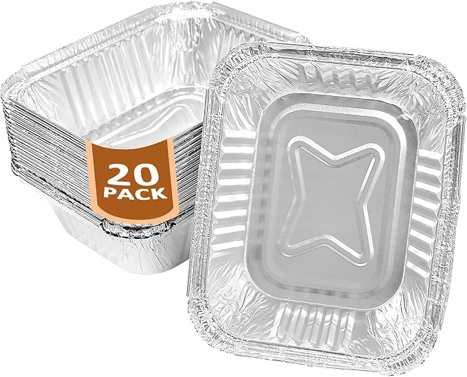 Uniflasy 20 Pack Drip Pan Liner Compatible with Napoleon Grills 62007, Grease Tray for Prestige I/II/V, Prestige PRO, Rogue, Mirage, Ultra Chef, Disposable Aluminum Foil Pan Replacement