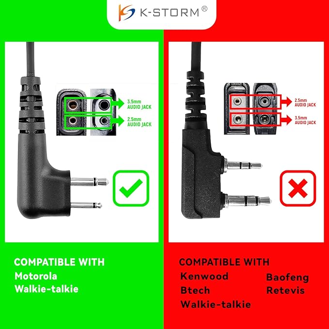 Covert Acoustic Tube Walkie Talkie Earpiece Surveillance Headset with Mic Compatible with CLS1110 Motorola Two Way Radio