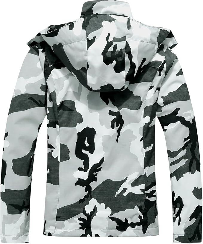Women's Waterproof Raincoat Lightweight Rain Jacket Detachable Hood Travel Outdoor