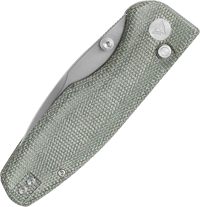 CMB Predator V3 Pocket Folding Knife for EDC with 3.42" Micarta Handle 14C28N Steel Blade Camping Hiking Knife with Pocket Clip for Men Women CMB-19 (CMB-19A)