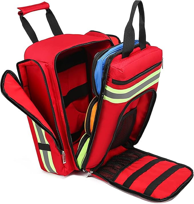 Medical Bag First Aid bag Medical Backpack,Medicine Bag,First Aid Backpack with Removable Transparent Pouch for Traveling Nurses Home Car (Bag Only)
