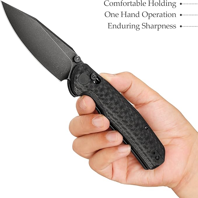 Crossbar Lock Folding Knives, 3.34” 14C28N EDC Knife for Men, Pocket Knife with Clip,Thumb Studs,G10 Handle,Outdoor Camping,Hornet-CG