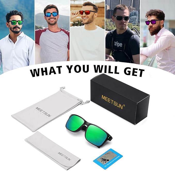 MEETSUN Polarized Sunglasses for Men Women Sports Driving Fishing Glasses UV400 Protection