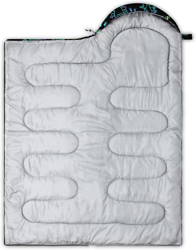 QOOMO Animals Camping Sleeping Bags,3 Season Warm & Cool Weather,Lightweight,Waterproof Sleeping Bags for Adults & Kids,Traveling,and Outdoors,Camping Gear Equipment