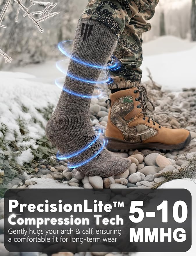 Alpaca Wool Boot Socks Men and Women, Heavyweight Thick Thermal Socks Cold Weather Hunting Hiking, Moisture Wicking
