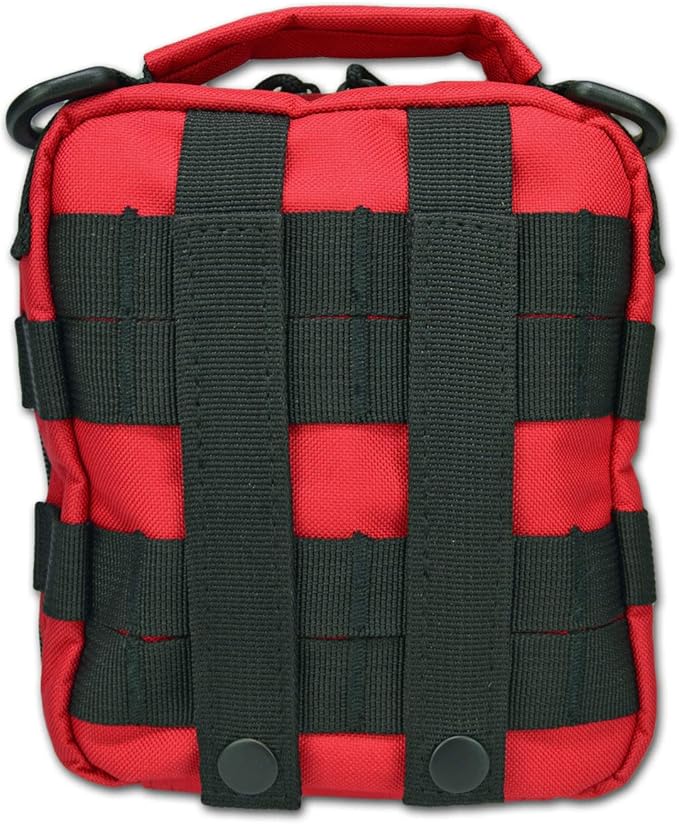 Lightning X Products Premium Nylon MOLLE Emergency Kit, Ideal for Tactical Medics, Military, Outdoor Enthusiasts (8" x 6.5" x 3")
