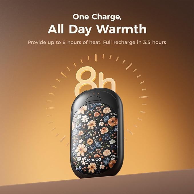 OCOOPA Magnetic Hand Warmers Rechargeable 2 Pack, AI Electric Handwarmers, Fast Heating, 3-Settings, UL Certified, Portable Heater, Gloves Fitting, Travel Essentials, Gifts Women Men, UT3 Lite