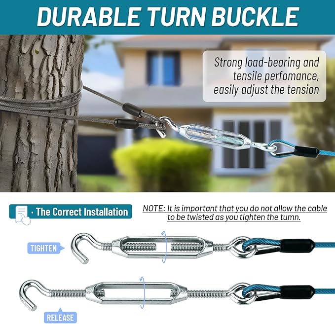 Dog Runner for Yard, Heavy Duty 150FT Dog Runs for Outside with 10FT Tie Out Cable, Trolley System Zipline for Large Dogs Up to 250lbs, Chew Proof Run Cable for Camping