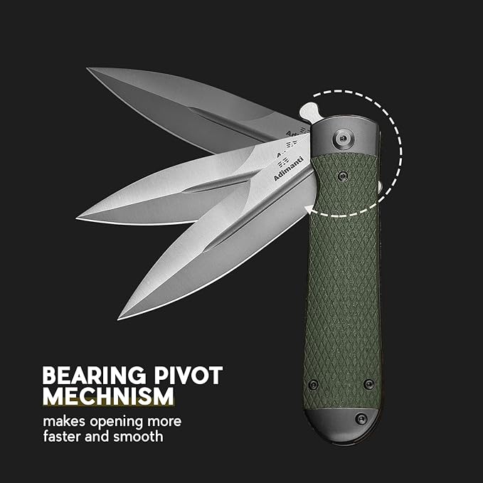 GANZO Firebird Adimanti Samson-BL Folding Pocket Knife Razor Sharp D2 Steel Blade Ergonomic G10 Anti-Slip Handle with Clip Hunting Fishing Camping Gear Outdoor Flipper EDC Pocket Knife (Blue)