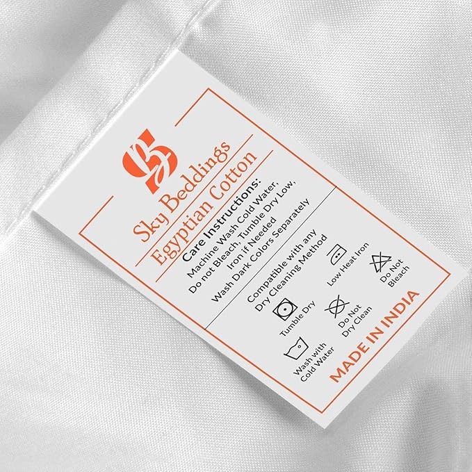 SKY BEDDINGS RV King Sheet Set 72 x 80-100% Egyptian Cotton, 600 Thread Count - 4 Piece RV Camper Bedding - Deep Pocket RV Sheets Fits Upto 16" Mattress - Soft & Breathable Camping Sheets - White