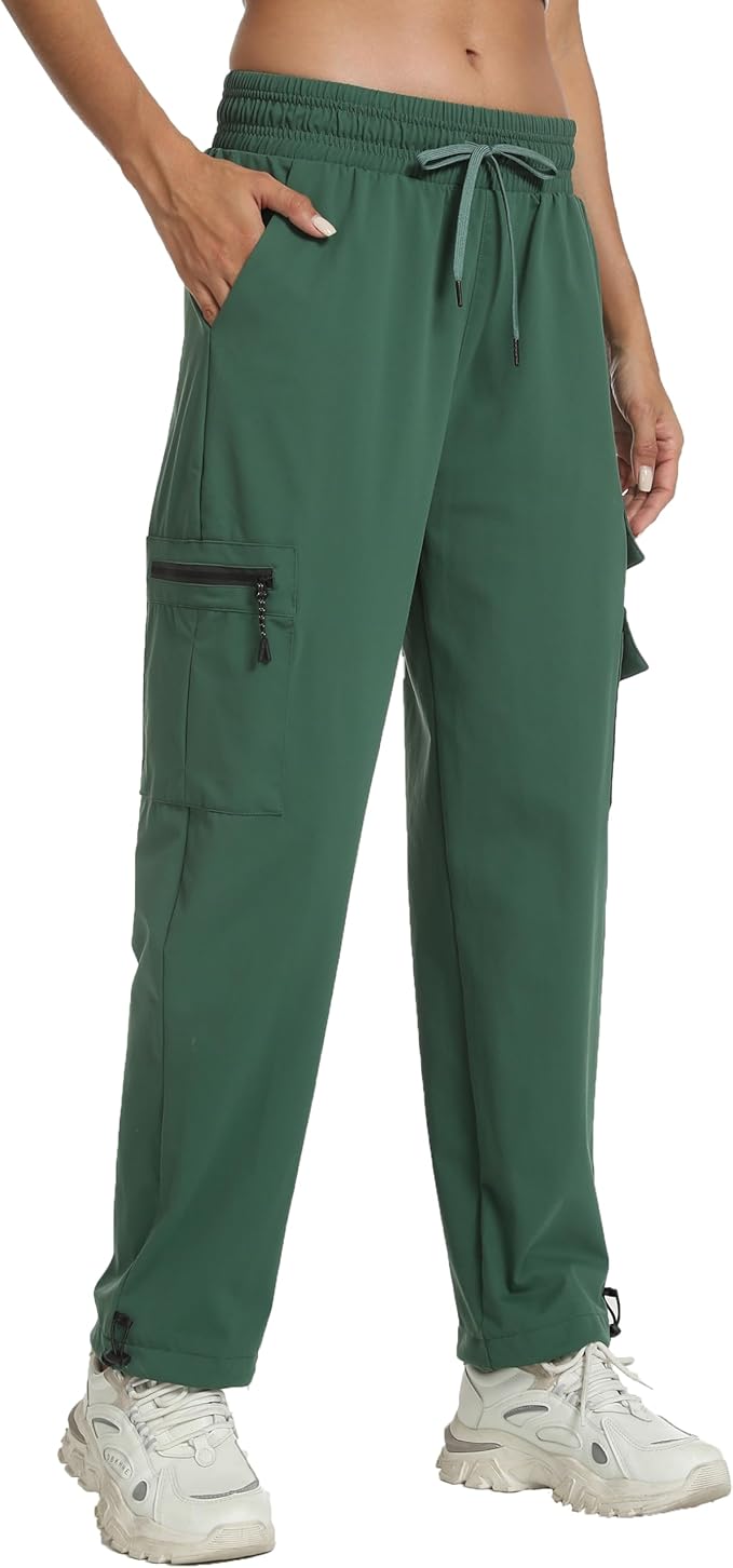 Quick Dry Women's Cargo Pants with Pockets Lightweight Hiking Joggers for Workout Athletic Casual Outdoor Camping