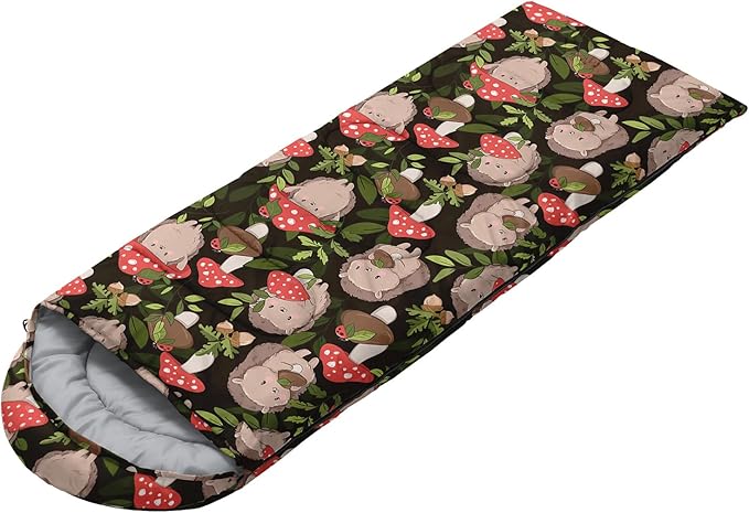 AILONEN Outer Space Astronaut Camping Sleeping Bags,Lightweight & Waterproof,3 Season Warm & Cool Weather,Cartoon Sleeping Bags for Kids,Boys Girls Travelling,Outdoors