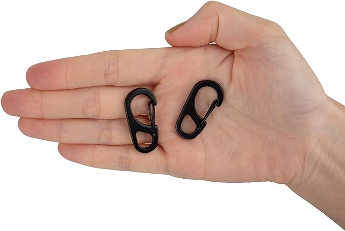 SWATOM Small Mini Carabiner Clip Tiny Spring Snap Hook Keychains Micro Carabiners for Paracord EDC Alloy Key Rings Outdoor Hiking Fishing Camping Backpack Accessories