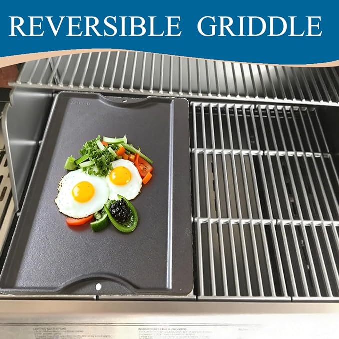 CA122A (1-Pack) 15" X 12.8" Cast Iron Griddle Replacement for Broil King 9453-54, 9453-57, 9453-64, 9865-54, 9453-67, Broil-Mate, Silver Chef, Sterling Gas Grill