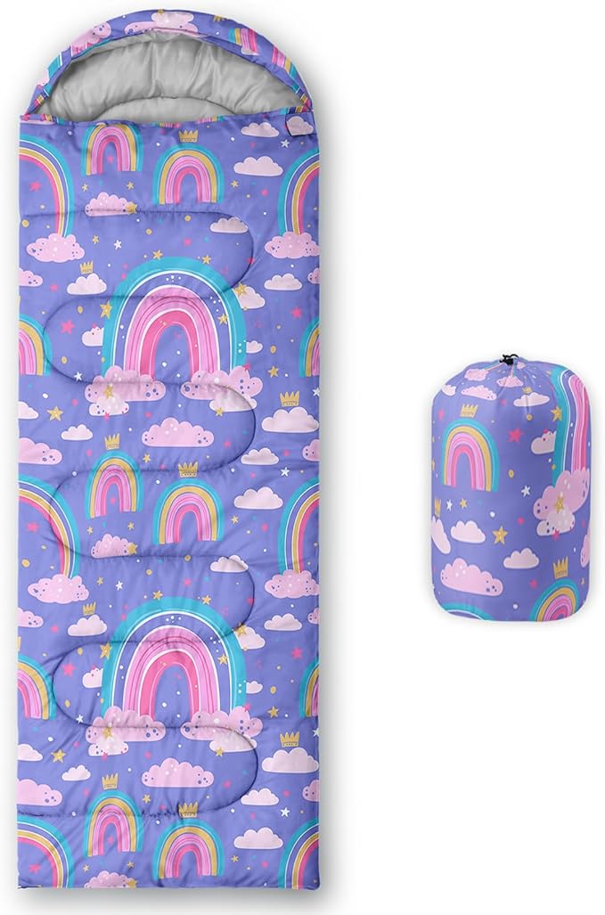 Sleeping Bags for Girls Adults, 3 Season Warm Cool Weather,Lightweight Waterproof Sleeping Outdoors, Camping Gear Equipment