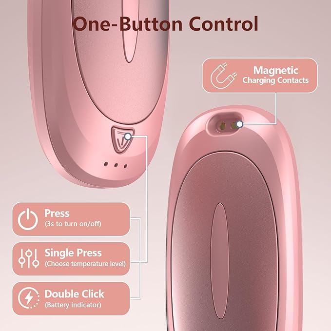 3-in-1 Electric Hand Warmers Rechargeable 2 Pack,14000mAh Portable Dual-Sided Handwarmer with Charging Case, 3 Levels Fast Heating Pocket Warmers,Gifts for Men,Women,Raynauds,Hunting Gear