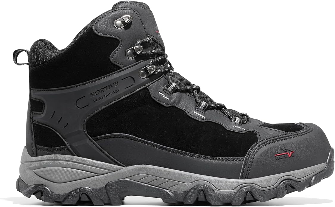 NORTIV 8 Men's Waterproof Hiking Boots Outdoor Mid Trekking Lightweight Mountaineering Shoes Paladin