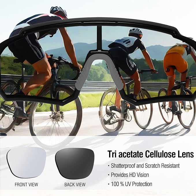 DUCO Polarized Sports Sunglasses for Men Women UV400 Protection Baseball Cycling Running Fishing Sunglasses DC0068