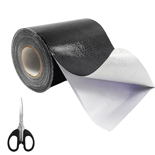 4.5Inch ร 40FT RV Awning Repair Tape with Scissors, Outdoor Heavy Duty Repair Tape for Tarp, Tent, Boat Cover, Canvas, Sail Tape, Waterproof, UVproof and Heat-Resistant Tear Repair Pctch Kit