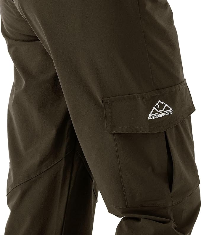 Rdruko Women's Hiking Cargo Pants Water-Resistant Quick Dry UPF 50+ Travel Camping Work Pants Zipper Pockets