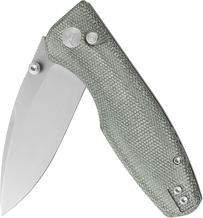 CMB Predator V3 Pocket Folding Knife for EDC with 3.42" Micarta Handle 14C28N Steel Blade Camping Hiking Knife with Pocket Clip for Men Women CMB-19 (CMB-19A)