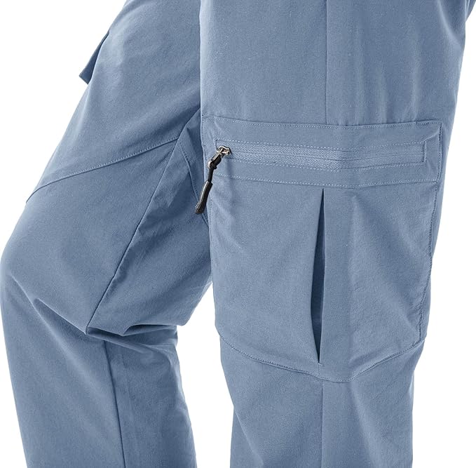 Rdruko Women's Hiking Cargo Pants Water-Resistant Quick Dry UPF 50+ Travel Camping Work Pants Zipper Pockets