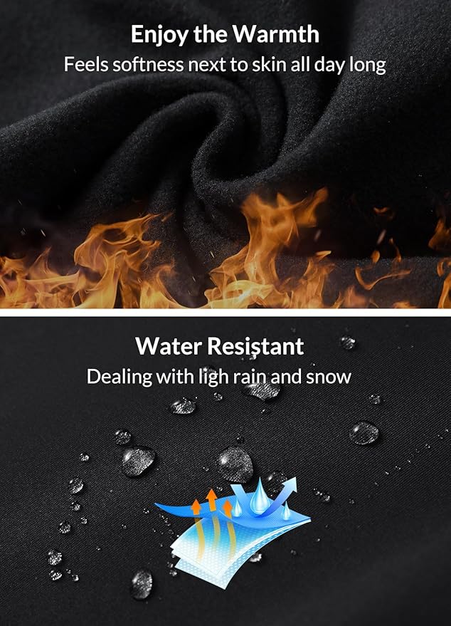 baleaf Women's Fleece Lined Pants Water-Resistant Sweatpants Winter Thermal Ski Hiking Running Joggers