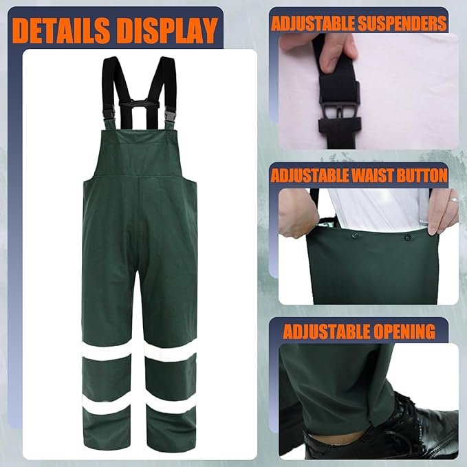 RainRider Rain Suits for Men Waterproof Rain Jacket Coat Pants Heavy Duty Women Fishing Rain Gear Workwear