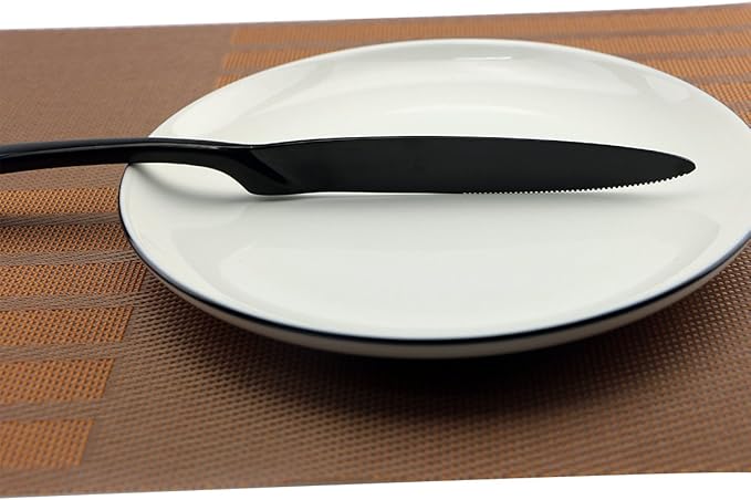 5-Piece Stainless Steel Flatware Silverware Set Service for 1 Dinnerware Mirror Polished Include Knife/Fork/Spoon Dishwasher Safe