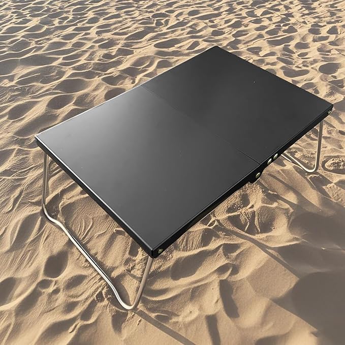 Ultralight Mini Outdoor Table Foldable Aluminum Alloy Camping Table with Carry Bag for Outdoor Cooking, Picnic, Camp, Barbecue (Silver)