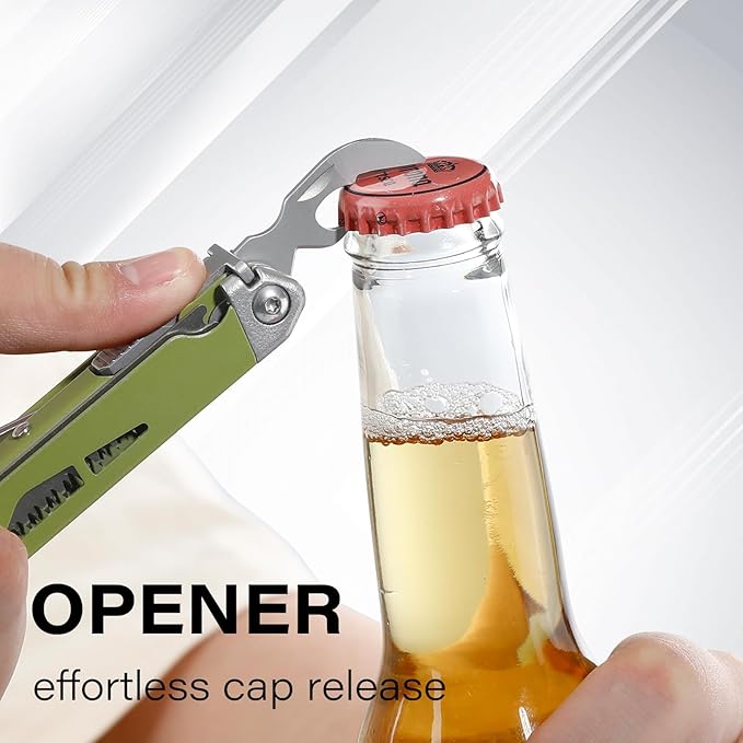 Multitool, 21-in-1 Multi Tool Pliers with Safety Locking and Spring-Action Scissors, Heavy-duty Stainless Steel Multi-tool Set with Nylon Sheath for Work, Home, Garden, DIY & Auto