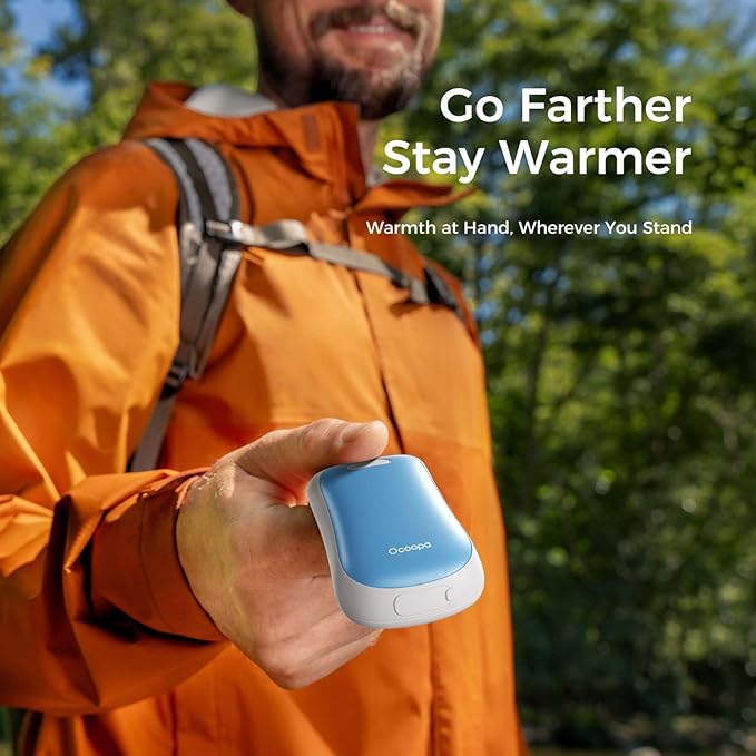 OCOOPA Magnetic Hand Warmers Rechargeable 2Pack, IP45 Water Resistant, UL Certified, Ergonomic Electric Hand Warmer, Up to 9hrs, Pocket Size, Raynauds, Golf, Outdoor, Tech Gifts for Men, UT4 Urban