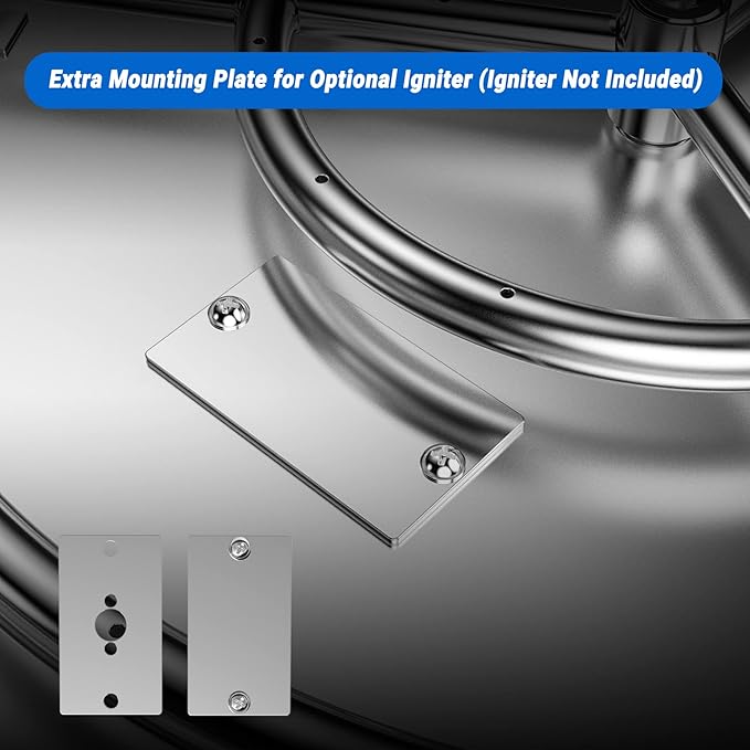 Skyflame 18 inch Square Stainless Steel Drop in Fire Pit Burner Pan with Burner Ring and Protective Cover