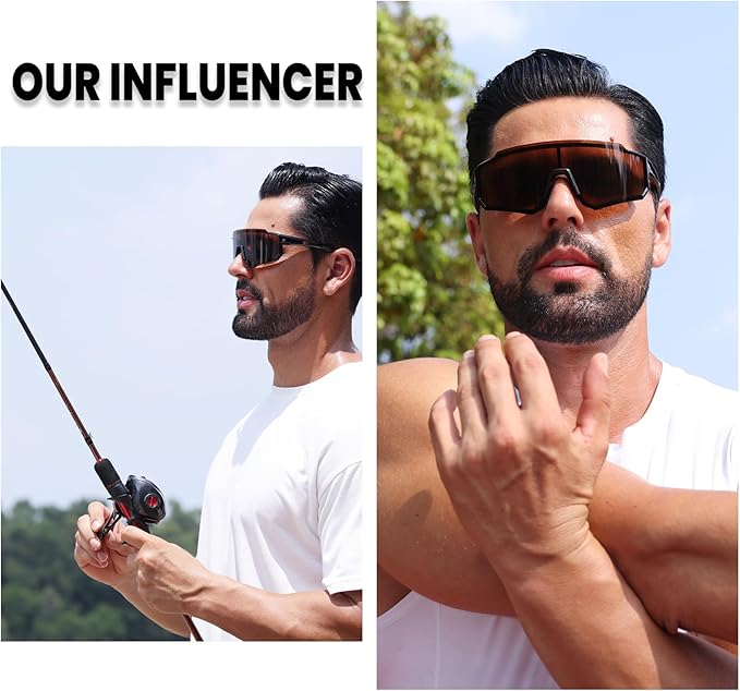 DUCO Polarized Sports Sunglasses for Men Women UV400 Protection Baseball Cycling Running Fishing Sunglasses DC0068