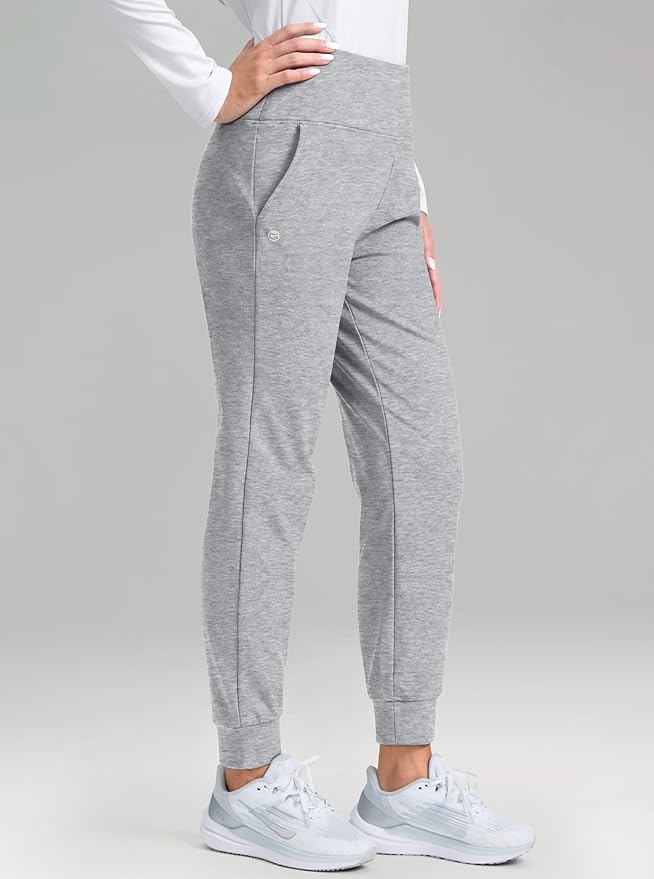 G Gradual Women's Fleece Lined Joggers High Waisted Water Resistant Thermal Hiking Pants Cold Weather Sweatpants with Pockets