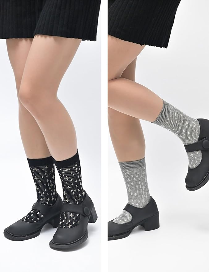 Womens Merino Wool Socks Cozy Warm Hiking Boot Socks Gifts for women,4 Pairs(Size 5-10)