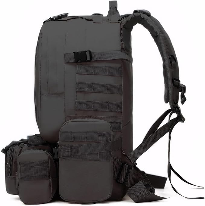 Military Tactical Backpack for Men 60L Waterproof Bug Out Bag Survival Rucksack Go Bag Emergency Molle System Army 3 Day Assault Pack for Hiking Hunting Camping CP