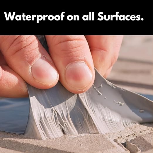 HSS Sealant Tape with MicroSealant - Waterproof Commercial Roofing Tape for Roof and RV Repair - UV- & Weatherproof - Grey - 6 inch x 25 ft.