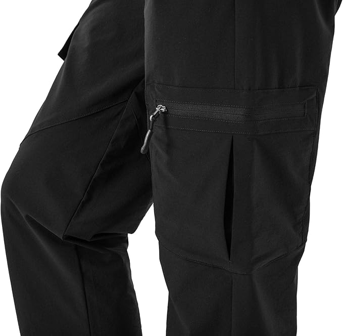 Rdruko Women's Hiking Cargo Pants Water-Resistant Quick Dry UPF 50+ Travel Camping Work Pants Zipper Pockets