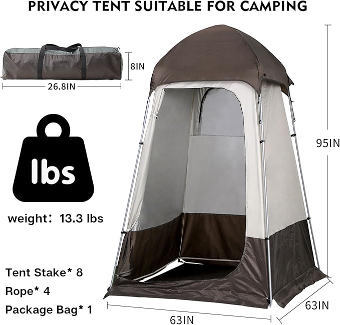 Privacy Shower Tent Dressing Showers Changing Rooms Portable Camping Toilet Rain Shelter for Beach Outdoors