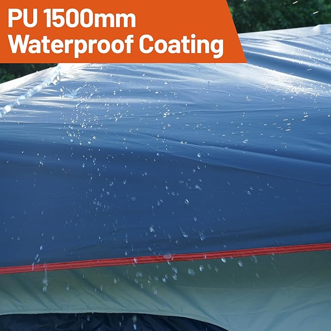 Family Camping Tent for 8-12 People, 2-Minute Instant Setup with 2 Room Dividers, Waterproof Windproof Ventilated, Easy Carry for Outdoor Camping Hiking Picnic