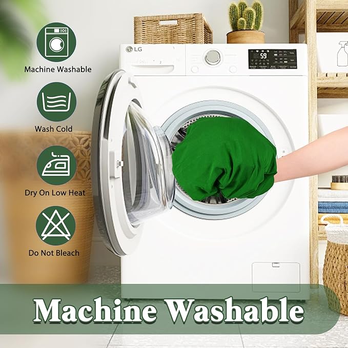 6 Pack Picnic Fitted Table Cover for 6 Foot Tablecloth for Rectangle Tables Waterproof Stretch Washable Folding Indoor and Outdoor Spandex Table Cloth for Camping Banquet and Parties (Green,30" x 72")