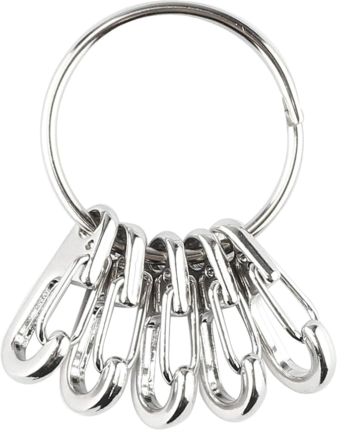 SWATOM Small Mini Carabiner Clip Tiny Spring Snap Hook Keychains Micro Carabiners for Paracord EDC Alloy Key Rings Outdoor Hiking Fishing Camping Backpack Accessories