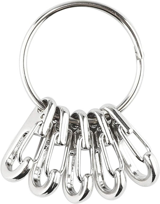 SWATOM Small Mini Carabiner Clip Tiny Spring Snap Hook Keychains Micro Carabiners for Paracord EDC Alloy Key Rings Outdoor Hiking Fishing Camping Backpack Accessories