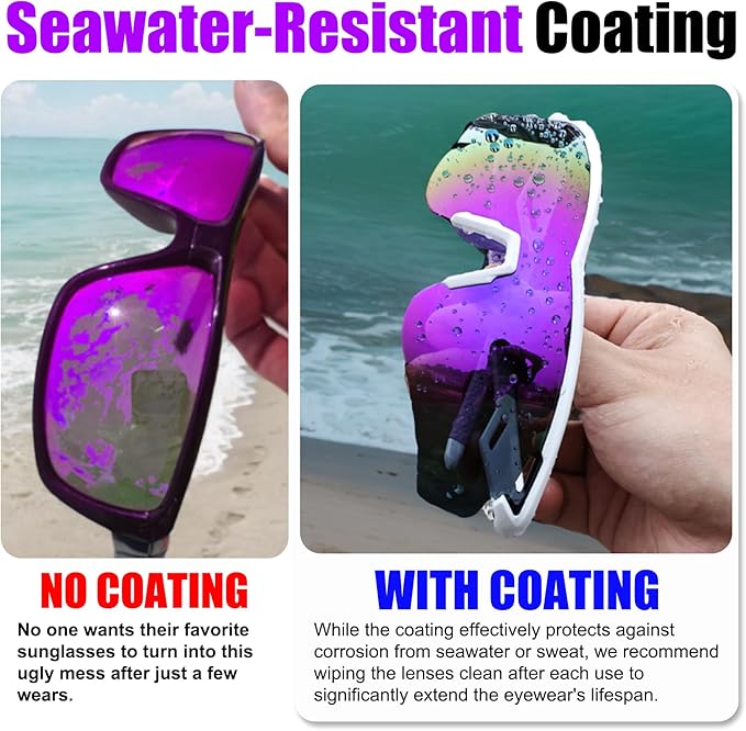 Polarized Sports Sunglasses for Men Women,Wrap Around Sun Glasses for Running Cycling Baseball Fishing Golf Hiking