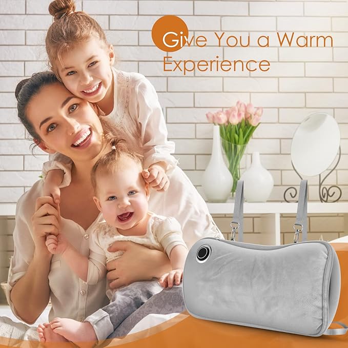 Hand Warmers Rechargeable, Portable Graphene Heated Gloves Handwarmers Bag with 10000MAH Power Bank,2 Heating Area&3 Heat Modes, Fast Electric Heating Pouch for Women,Kids, Hunting