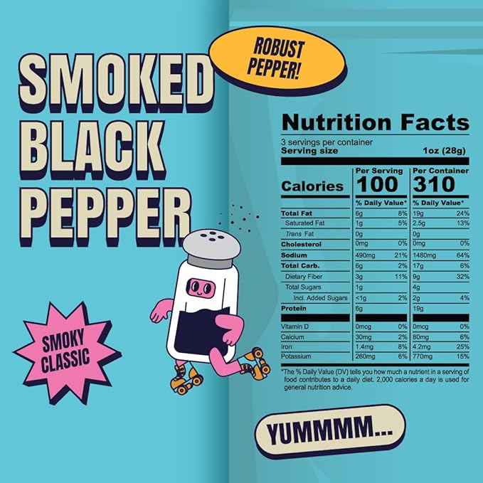Louisville Vegan Jerky, Variety Pack – 3 Pack Includes Smoky Carolina BBQ, Smoked Black Pepper, General Tso - Non-GMO Soy Protein – Gluten-Free Ingredients, High Protein Vegan and Vegetarian Meat Jerky Snacks (3 oz, 3-Pack)
