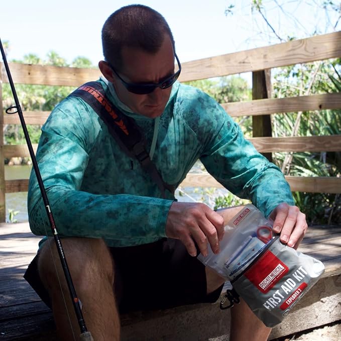 Pac-Kit Watertight Explorer 2 First Aid Kit for Hiking, Camping and Outdoor Activities, 76 Pieces