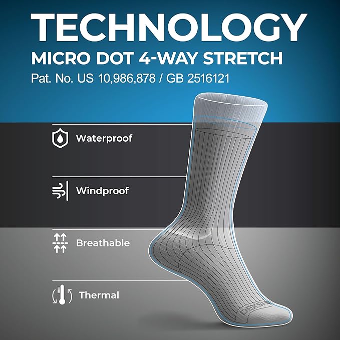 DexShell Waterproof Socks for Men & Women, Ultralite for Hiking Walking Outdoor Activities in Cold Wet Weather, Unisex Ankle